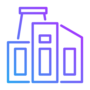 Factory, Industry, Production, Building, Manufacturing Plant icon