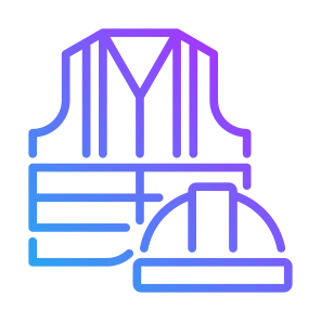 High Visibility Vest, Security, Protection, Helmet, Life Vest icon