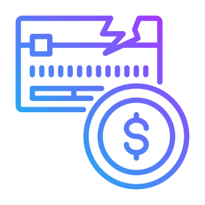 Broken, Money, Economy, Credit Card,  Failure  icon