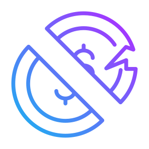 Collapse, Money, Bankruptcy, Economy Crisis, Broken icon