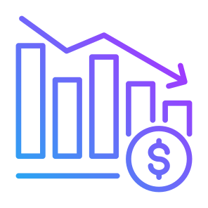 Downfall, Decline, Decrease, Fall, Statistic  icon