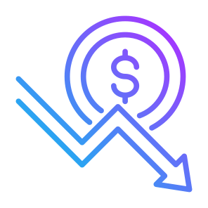 Failure, Bankruptcy, Recession, Decrease, Down Arrow icon