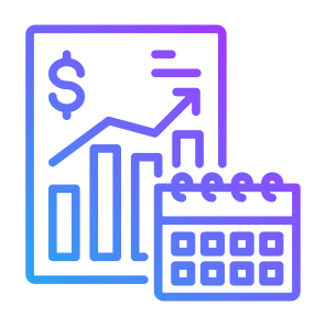 Financial Planning, Project, Plan, Checklist, Revenue icon