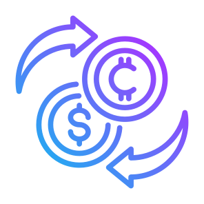 Exchange, Dollar, Conversion, Crypto, Currency icon