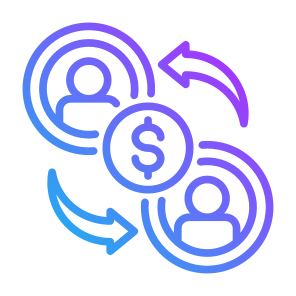 Pp, Peer To Peer, Transaction, Finance, Change, Online, Share, Networking icon