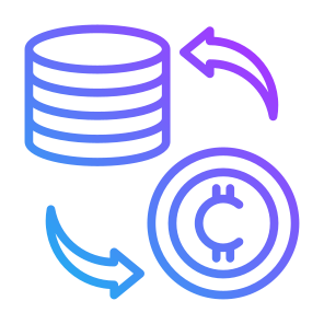 Tokenization, Coin, Exchange, Crypto, Fintech icon