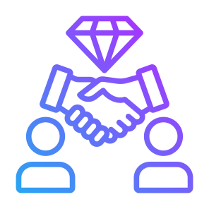 Business Relationship, Valuable, Client, Cooperation, Diamond  icon