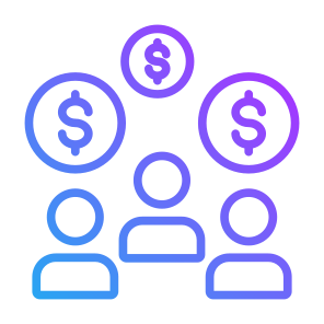 Customer, Team, Consumer, Investor, Money icon