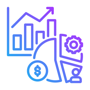 Segmentation, Analytics, Process, Research, Market icon