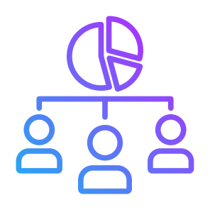 Shareholder, Networking, Users, Pie Chart, Market Share icon