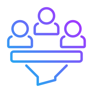 Lead Generation, People, Marketing, Funnel, Filter icon