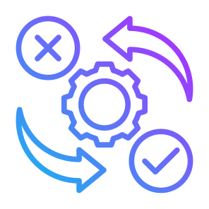 Testing, Accept, Cancel, Correction, Criteria   icon