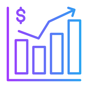 Growth, Value, Graph, Bar Chart, Profit, Money icon