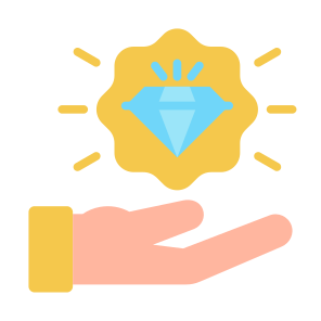 Proposal, Diamond, Value, Quality, Reward icon