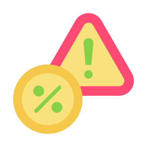 Rate, Warning, Problem, Trouble, Incident  icon