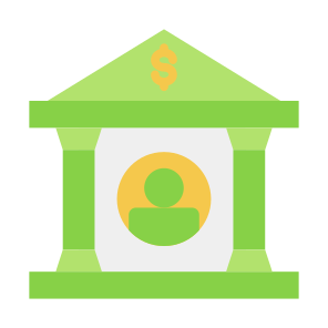 Bank Account, Money, User, Saving, Bank icon