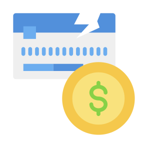 Broken, Money, Economy, Credit Card,  Failure  icon