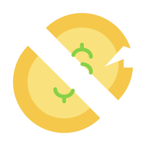 Collapse, Money, Bankruptcy, Economy Crisis, Broken icon