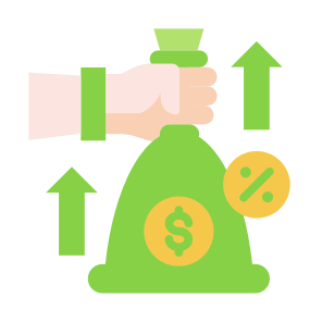 Compensation, Money Bag, Benefit, Salary, Financial icon