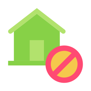 Eviction, House, Real Estate, Bankrupt, Closed icon