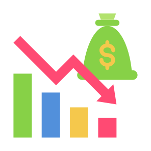 Recession, Statistics, Decrease, Bankruptcy,  Economic Crisis  icon