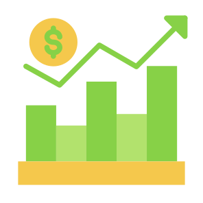 Market Trends, Trend, Bar Graph, Growth, Statistics icon