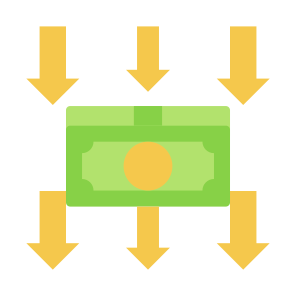 Money Flow, Money, Economy, Reduce Cost, Investment icon