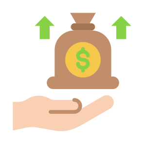 Revenue, Growth, Income, Increase, Money icon
