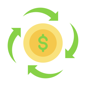 Transaction, Cash Flow, Circulation, Flow, Money icon