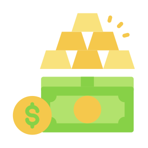 Wealth, Money Bag, Gold, Wealthy, Rich icon