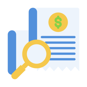 Bill, Analysis, Invoice, Investigation, Inspection icon