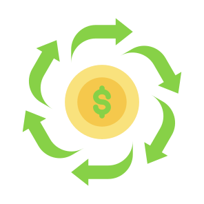Cash Flow, Money, Flow, Circulation, Expense icon