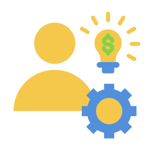 Entrepreneur, Money, Gear, Management, Investor icon