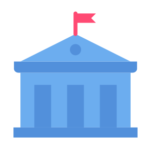 Institution, Bank, College, Government, Campus icon