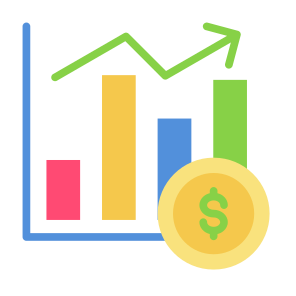 Trading, Money, Graph, Statistics, Growth icon