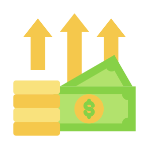 Yield, Money, Increase, Cash, Investment icon