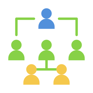 Organization Structure, Structure, Teamwork, Management, Coordinator, Leader icon