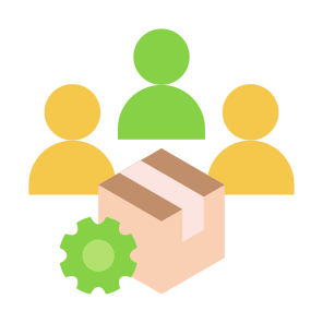 Product Development, Production, Product, Development, Team, Package icon