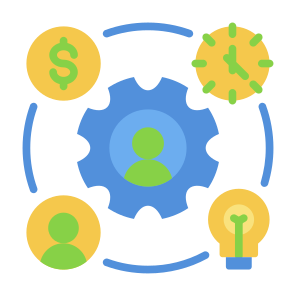 Resource Allocation, Resource, Allocation, Human Resource, Asset, Process  icon