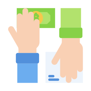 Bribe, Document, Licensing, Dollar, Corruption icon