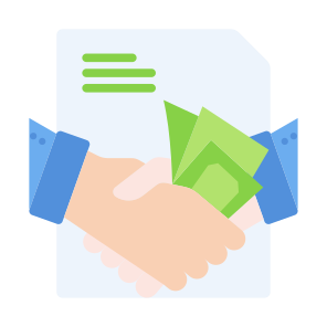 Bribery, Handshake, Money, Bribe, Document icon