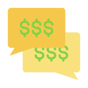 Chat, Money, Communications, Corruption, Bribe icon