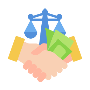 Court, Money, Justice, Verdict, Bribe icon
