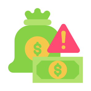 Illegal Money, Money, Sign, Risk, Illegal icon