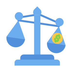 Justice Law, Dollar, Justice Scale, Corruption, Unbalanced, Law, Justice icon