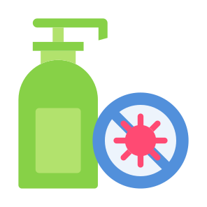 Antiseptic, Antibacterial, Hydroalcoholic, Bottle, Hand Sanitizer   icon