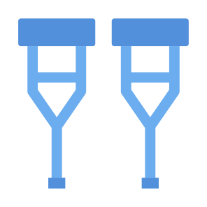 Crutches, Orthopedic, Injury, Diversity, Equipment    icon