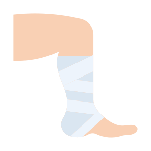 Orthopedics, Bandage, Orthopedics, Fracture, Healthcare, Medical, Foot, Leg  icon