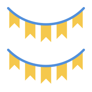 Garlands, Birthday, Decoration, Ornaments, Birthday And Party icon