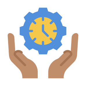 Time Management, Clock, Gear, On Time, Efficiency  icon
